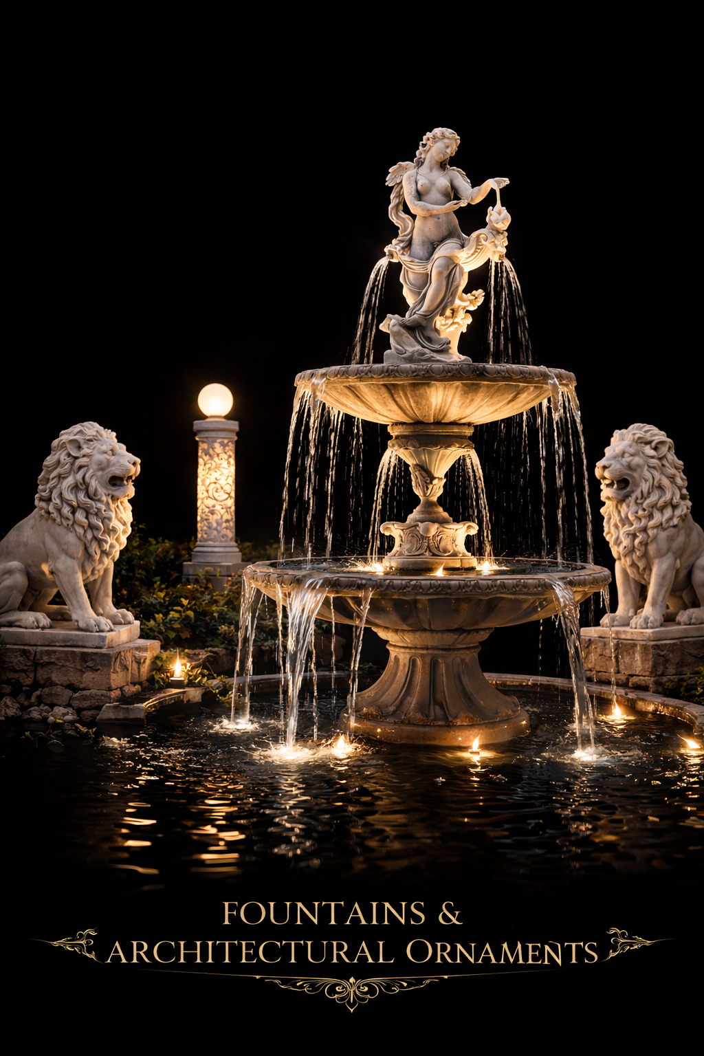 Home fountain statue